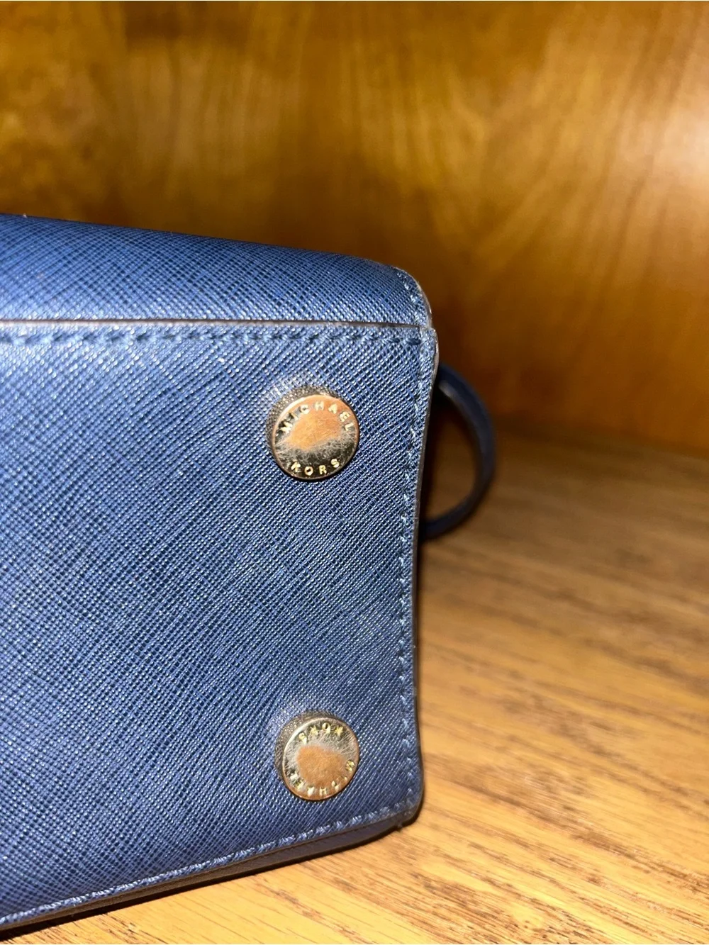 Michael Kors Deep Navy Selma Saffiano Leather Satchel with Shoulder Strap
